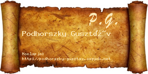 Podhorszky Gusztáv névjegykártya